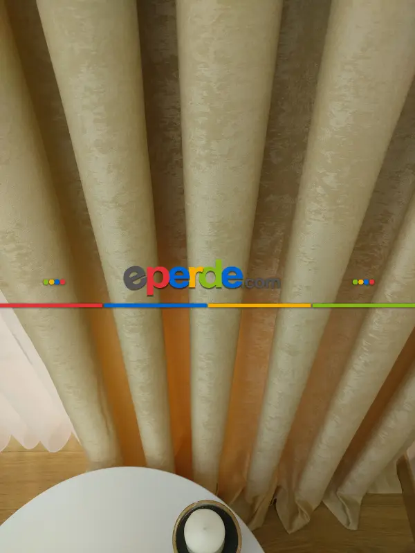 Soft Krem Koyu Fon Perde (180)- Krem Koyu