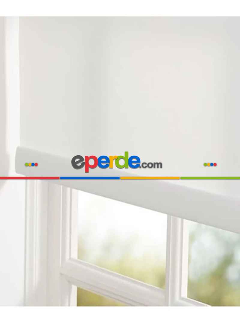 Brillant Beyaz Stor Perde- Beyaz