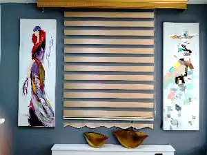 Bambu Zebra 2022 Sezonu Saman Sarısı Renk A Kalite Bambu Zebra Perde- Sarı