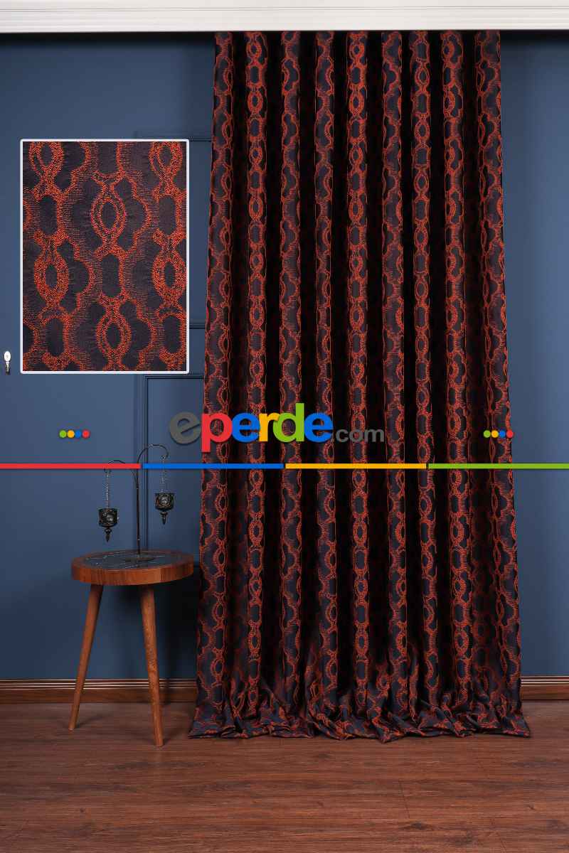 Yatak Odası Fon Perde - S Pile Dökümlü Jakar Dokuma Fon Perde