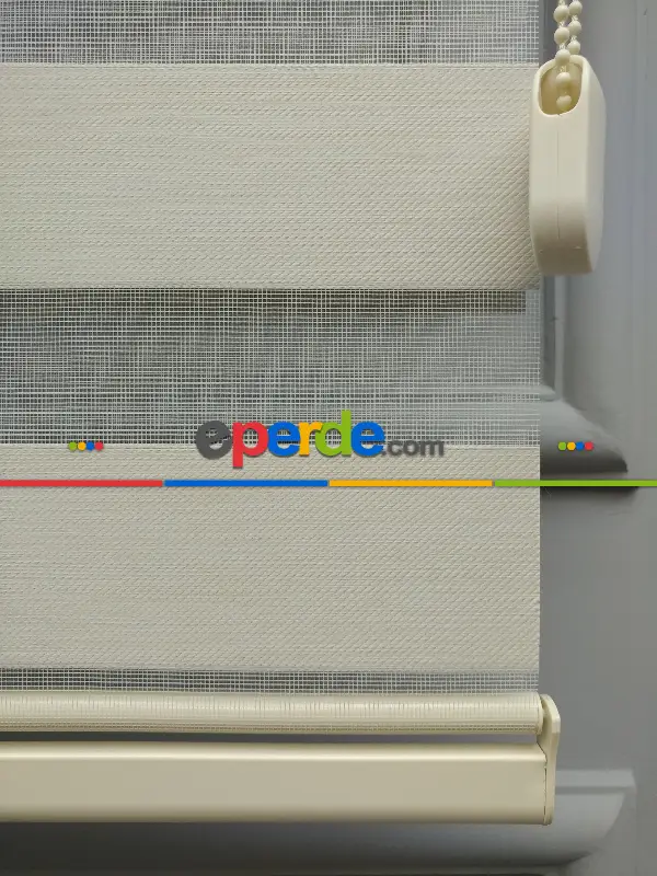 Salon Zebra Perde - Karartma Zebra Perde - Blackout Zebra Perde-ışık Geçirmez Zebra Perde- Bej