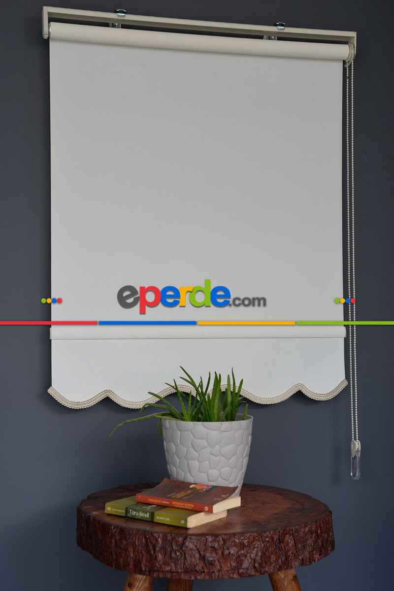 Halim Perdesan Mp-01 Kırık Beyaz Renk Kalın Mat Polyester Stor Perde