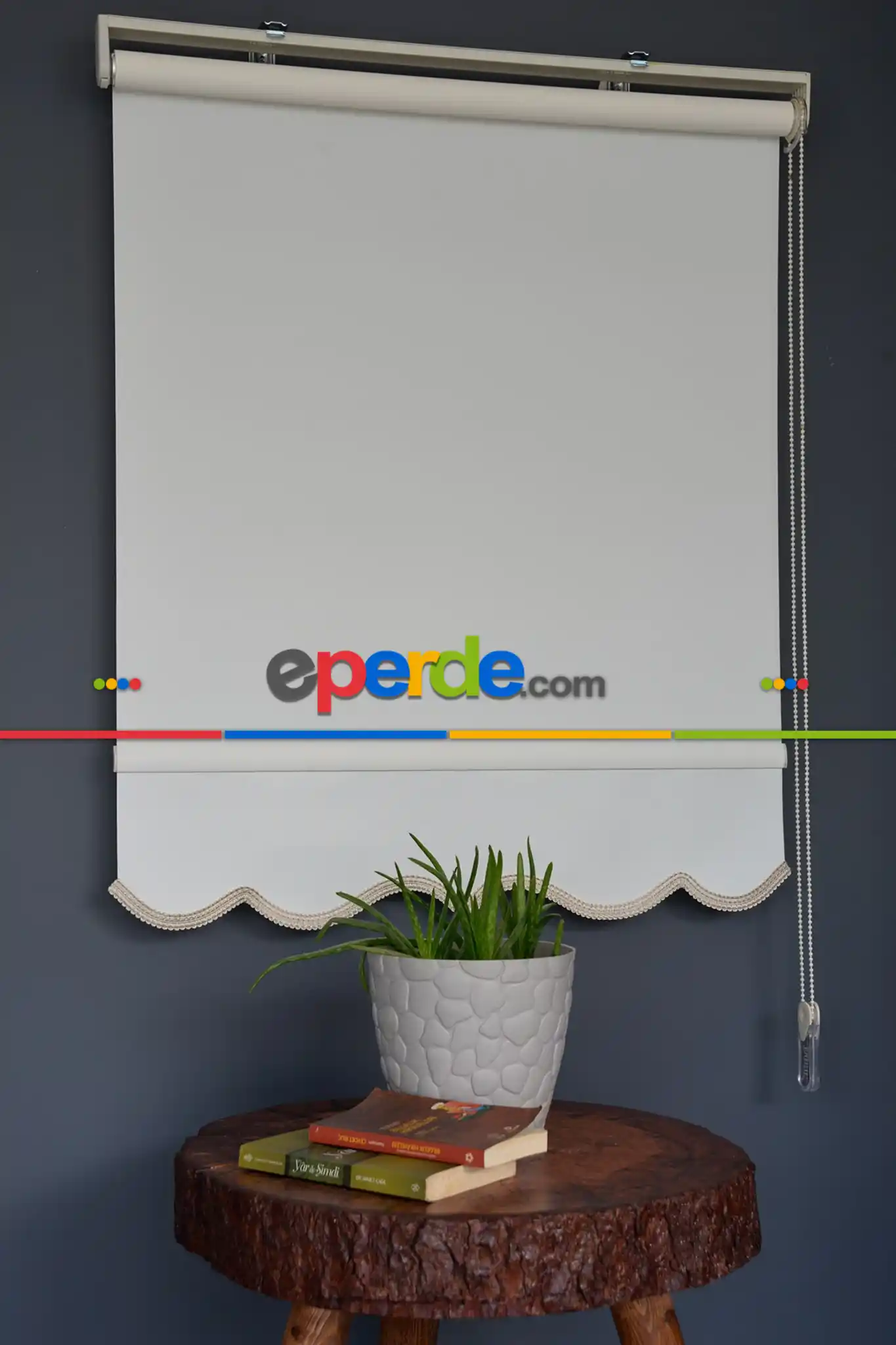 Halim Perdesan Mp-01 Kırık Beyaz Renk Kalın Mat Polyester Stor Perde