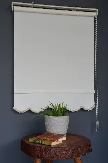 Halim Perdesan Mp-01 Kırık Beyaz Renk Kalın Mat Polyester Stor Perde