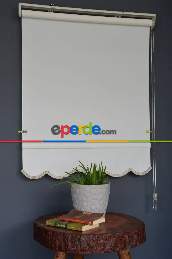 Halim Perdesan Mp-01 Kırık Beyaz Renk Kalın Mat Polyester Stor Perde