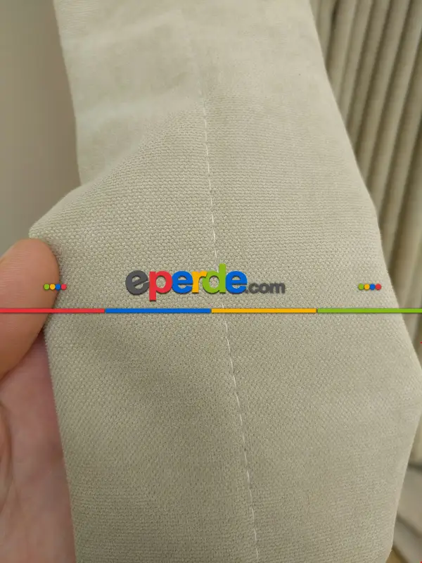 Bej Rengi - Düz Fon Perde ( Dökümlü Fon Perde)- Bej