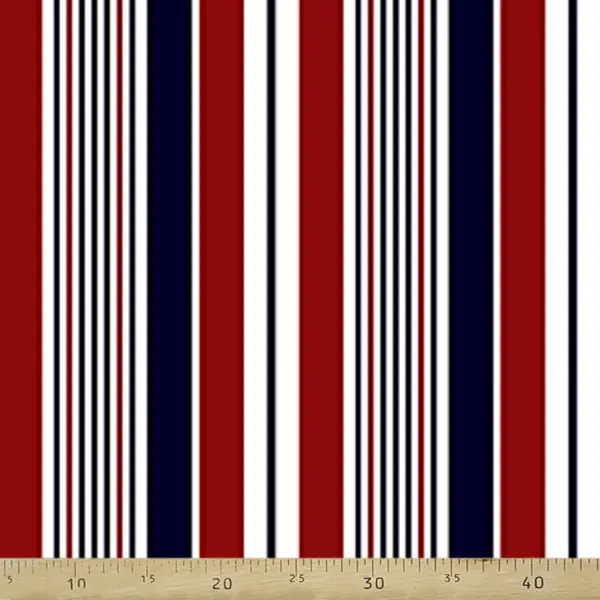 Lacivert Kırmızı Çizgili Desenli Fon Perde Evm707 Kumaşı Kalındır Duck Bezi Değildir- Lacivert-Kırmızı-Beyaz