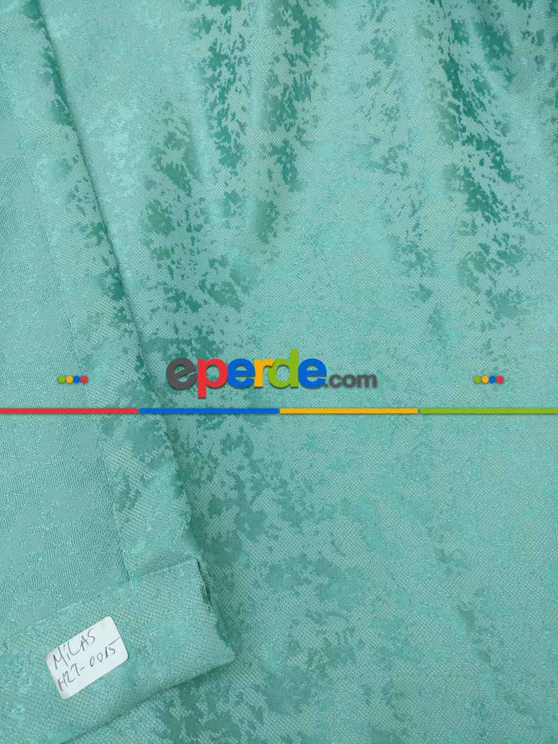 Mint Rengi Duz Jakar Fon Perde (150)- Mint
