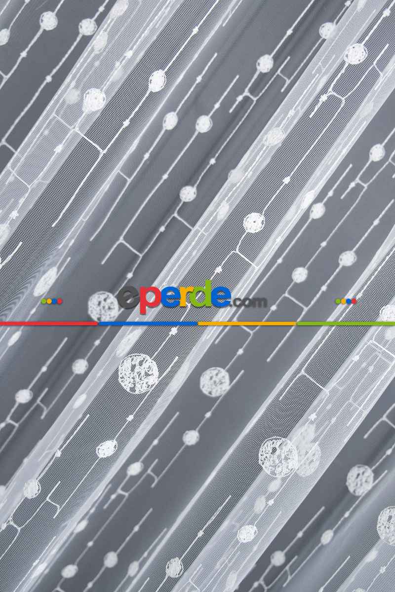 Mutfak Brode Dünya Desen İşleme Nakış Tül Perde Moda Desen