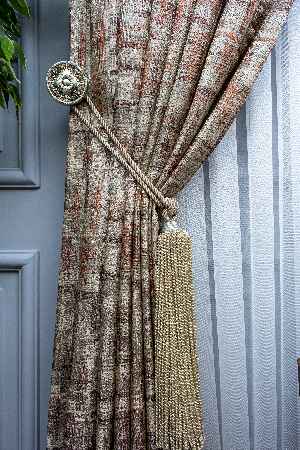 Salon Fon Perde - Carmen Jakar Dokuma Fon Perde- Bej