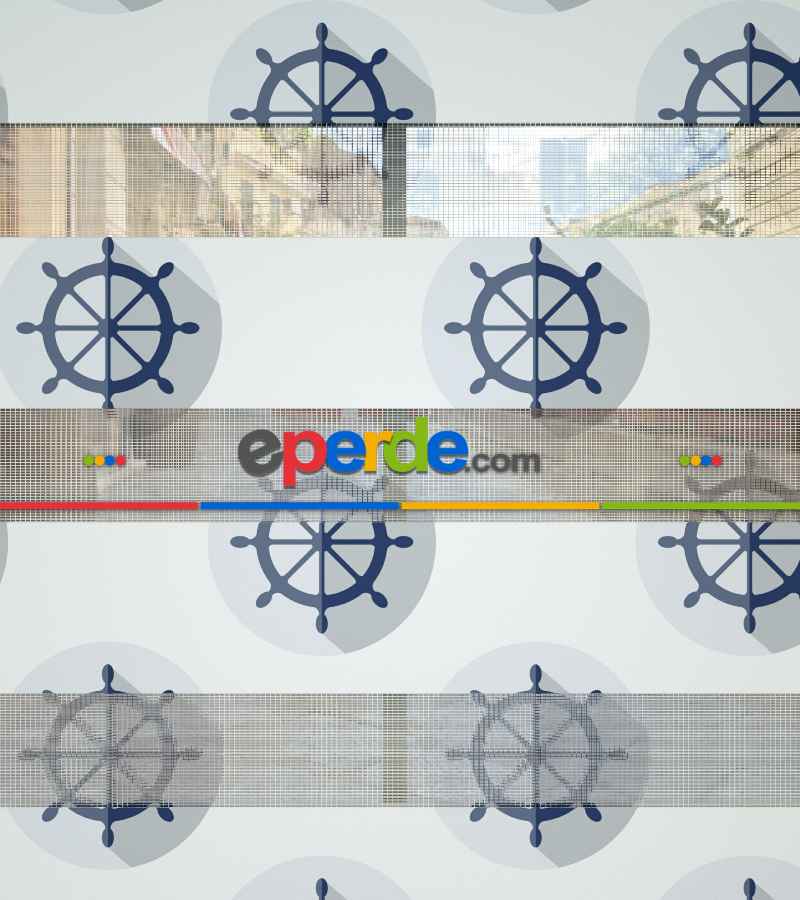 Çocuk Odası Zebra Perde - Dümen Baskılı Zebra Perde- Lacivert-Beyaz-Gri Açık