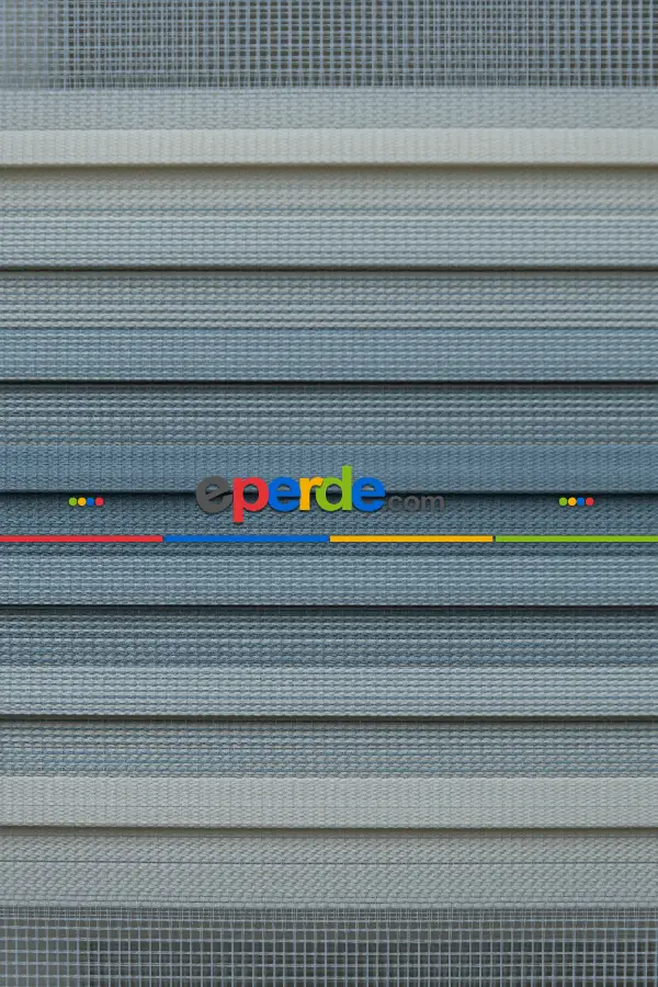 Zebra Perde Pileli Renk Geçişlili Turkuaz Zebra Perde- Turkuaz