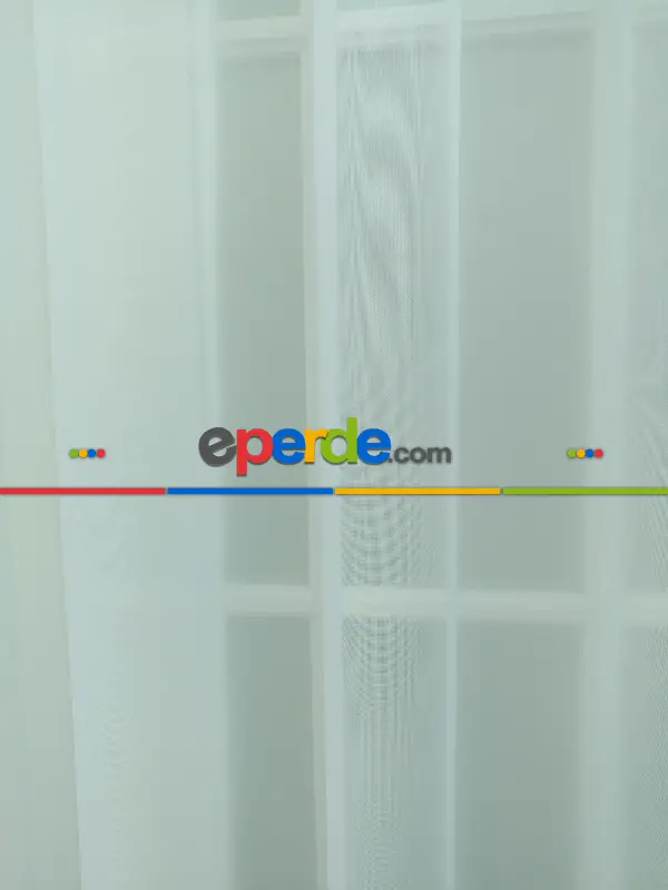 Salon Tül - Ekru Tergal Vual Düz Tül Perde- Ekru