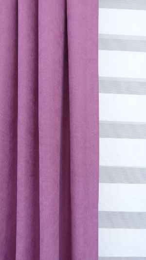 Fon Perde Düz Renk 55488-24Pembe- Pembe