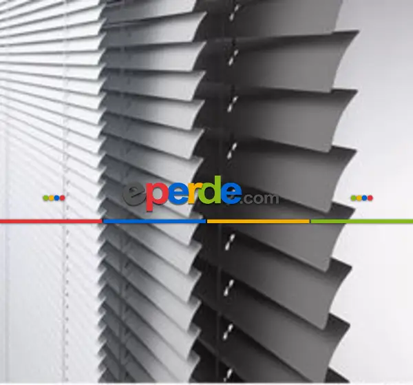 Oda Perde Metal Jaluzi Perde, Polywood, Ahşap Görünümlü, Alev Almaz, Antrasit, Siyah Ve Ahşap Tonlarında