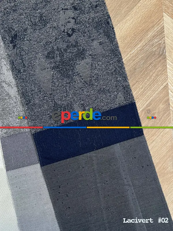 Yatak Odası - 6 Farklı Renk Orta Pano Desenli Jakar Dokuma Fon Perde, Premium Kalite Seri 100cm X 1cm 