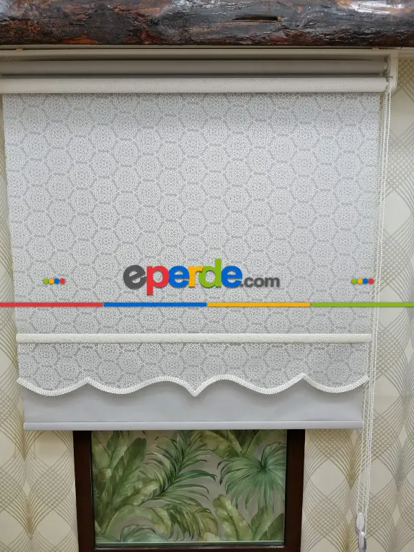 Çifli Sistem Tül Ve Stor Perde Bdz ( 806 )- Beyaz