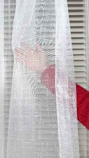 Ekru Etek Bantlı Tül Perde, Ağır Gramajlı Premium Seri