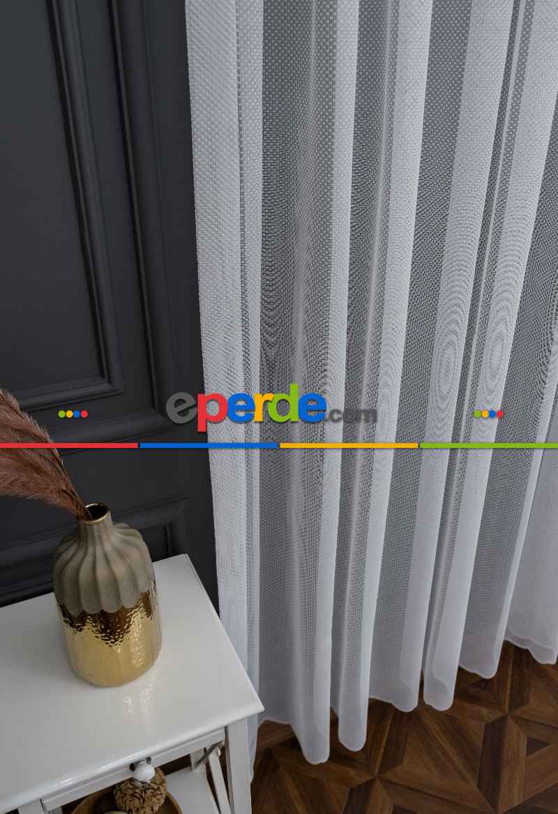 Taç Benekli Tül Kırışmaz Ütü İstemez Tasarım Model Tül