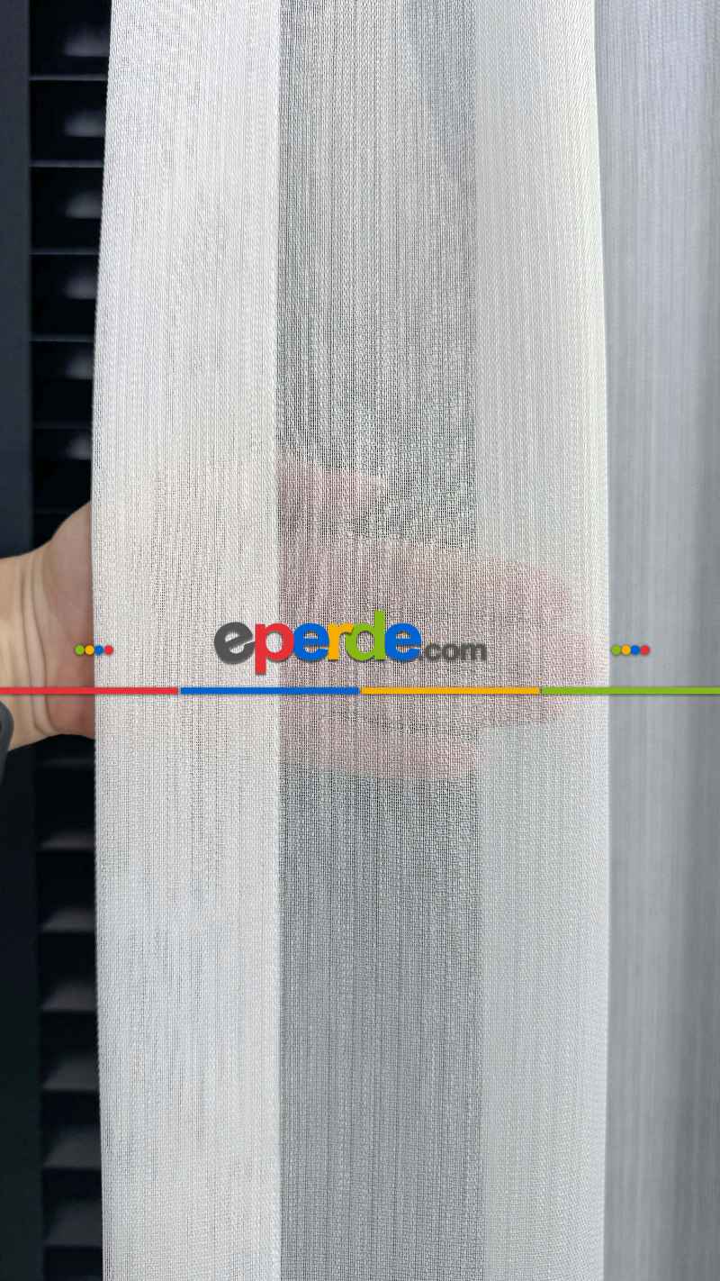 Salon - Ekru Bambu Tül Perde, Seyrek Pile