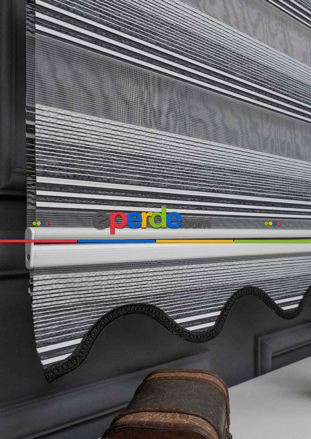 Zebra Perde - Geçişli Mikro Pileli Zebra Perde