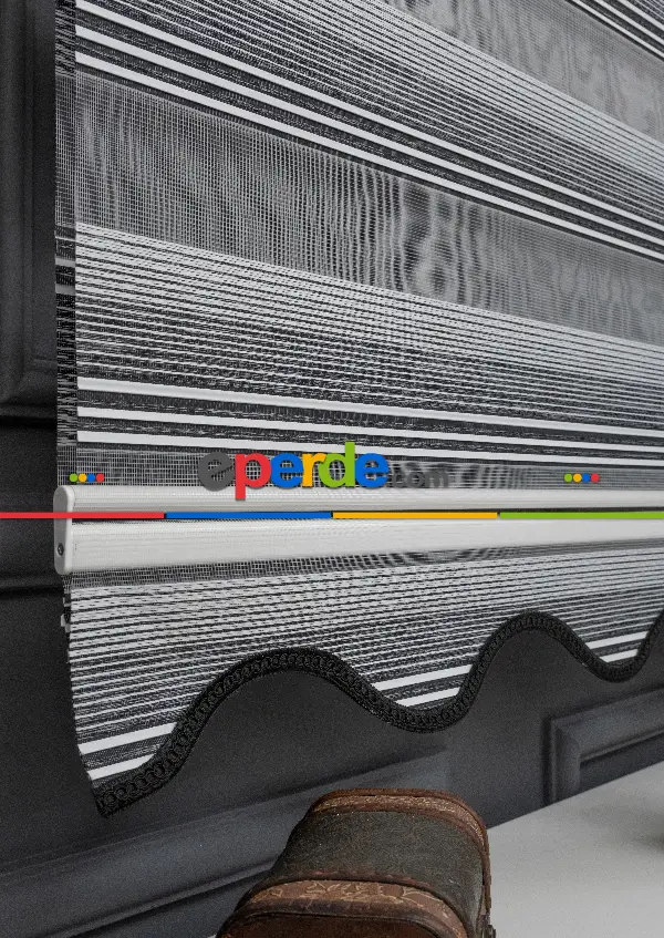 Zebra Perde - Geçişli Mikro Pileli Zebra Perde