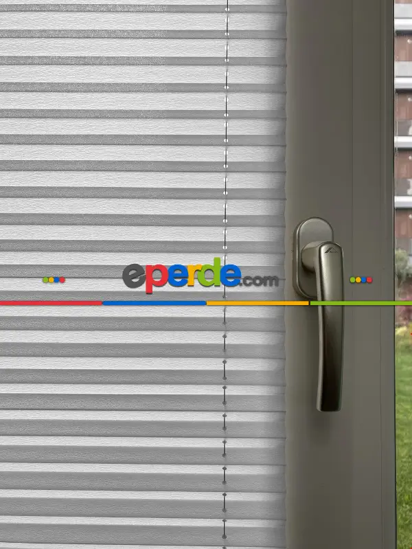 Plise Perde Açık Gri Renk