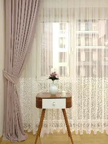 Pudra Pembe Düz Fon Perde Dökümlü Birinci Kalite 300 Cm Geniş En Daha Hesaplı- Pudra