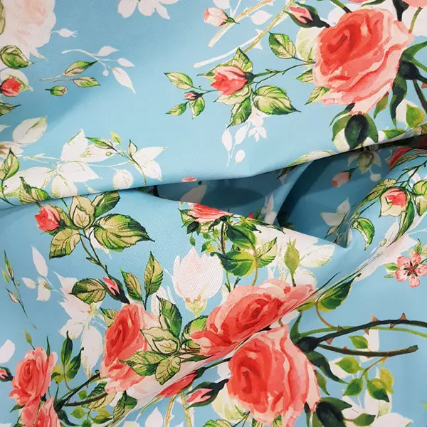 Mutfak Perdesi Kanat Fon Perde Çiçek Desenli- Yeşil