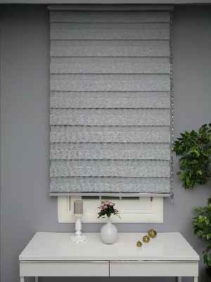 Gri Perle Home Düz Zebra Perde