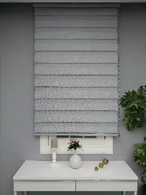 Gri Perle Home Düz Zebra Perde