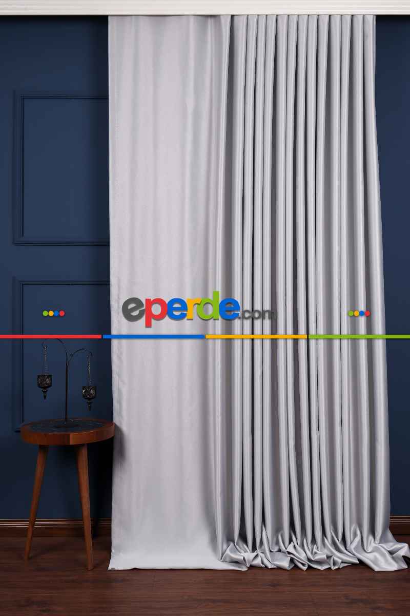 Gök Mavisi Işık Geçirmez Blackaut Fon Perde