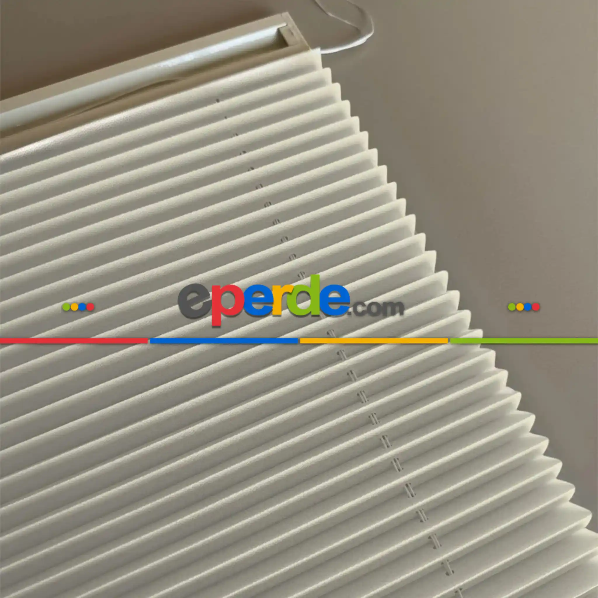 Brillannt Plise Perde - Cam Balkon Perdesi - Pimapen Perdesi - Krem Rengi (20 Renk) Kolay Montaj Yaylı Sistem, Vidalı Sistem Veya Yapıştırma