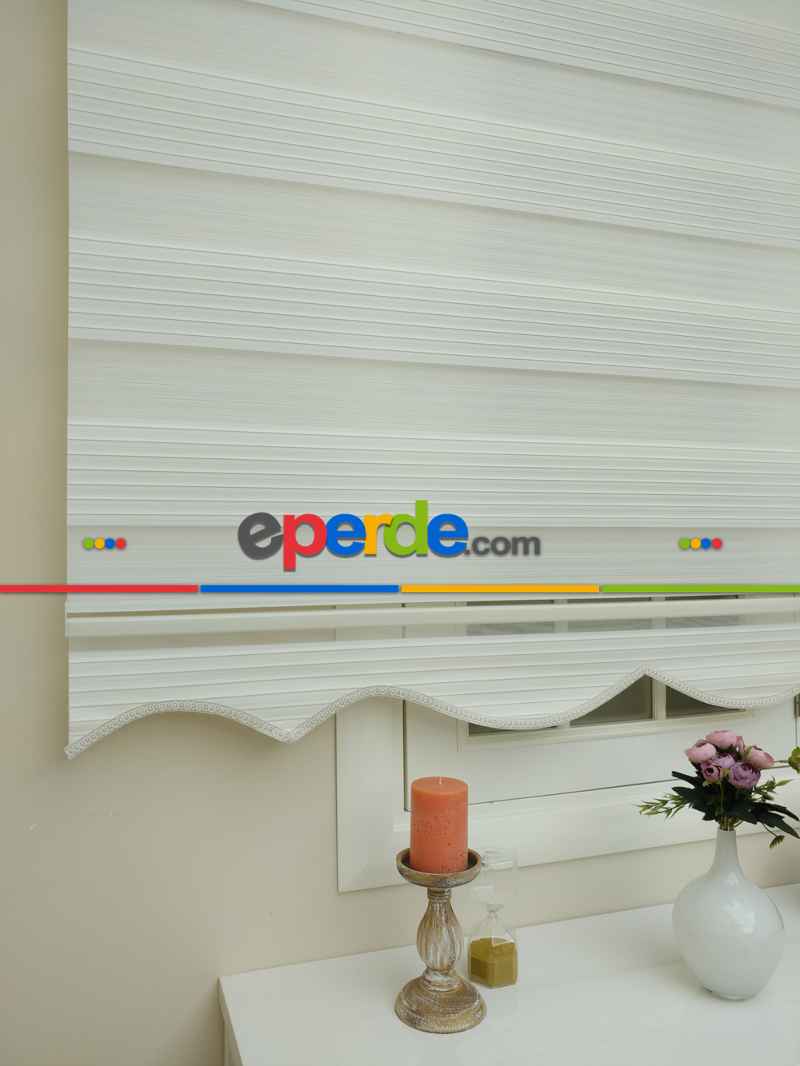 Zebra Perde - Geniş Pileli Zebra Zebra ( Geniş Pileli Zebra)- Krem Açık-ekru