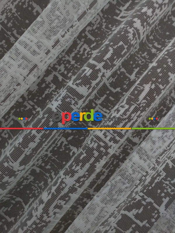 Oturma Odası - Kruvaze Tül Perde - Örme Zemin- Ekru