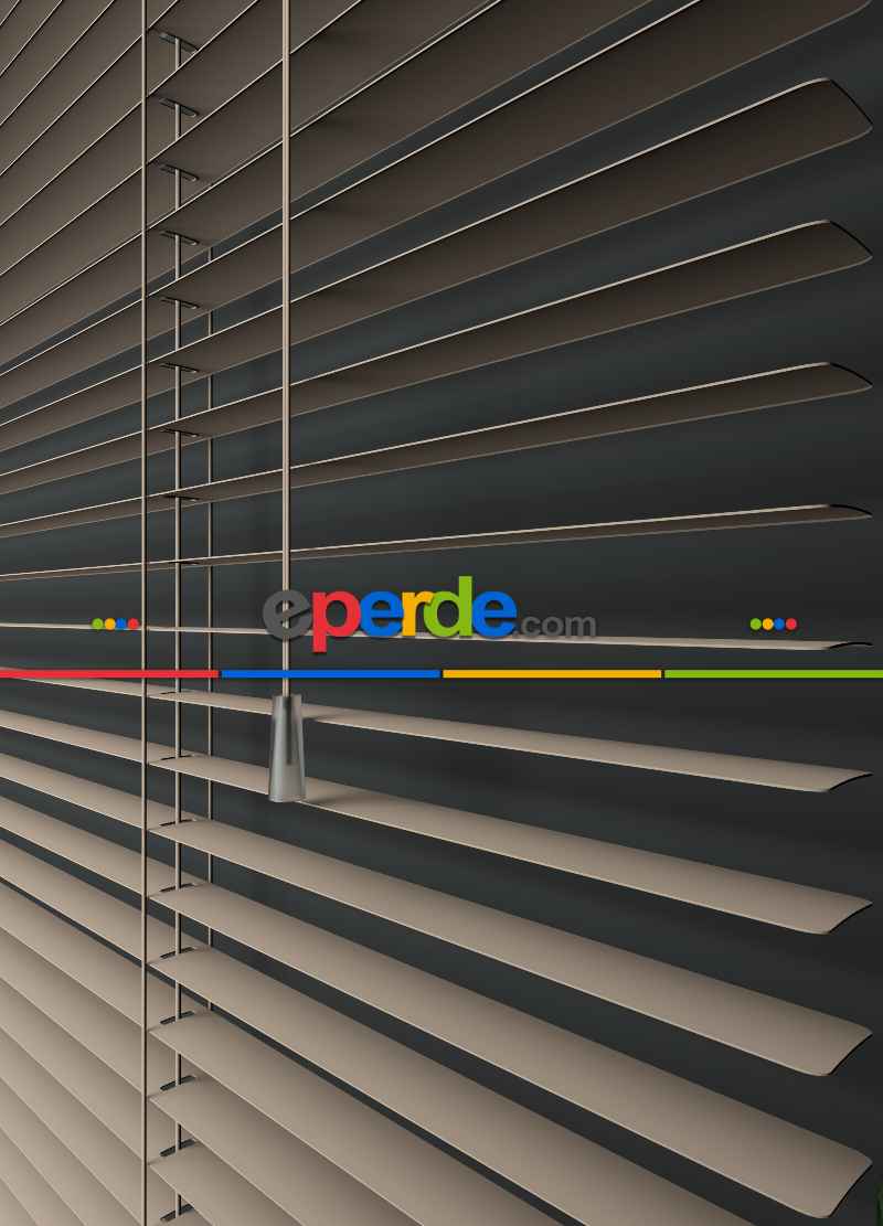 Mutfak - 1. Kalite Açık Yavruağzı - Alüminyum Jaluzi Perde - 25mm Kalınlığında