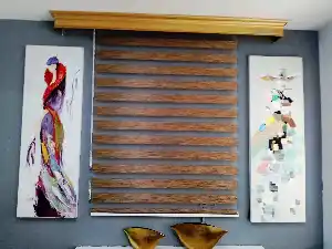 Bambu Zebra 2021 Sezonu Kahverengi Kırçıllı A Kalite Bambu Zebra Perde- Kahve Koyu