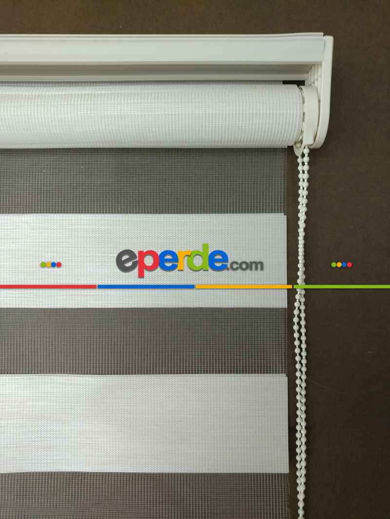 Zebra Perde -bambu Düz Zebra Perde- Ekru