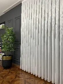 Salon - 2021armürlü Kendinden Çizgili Salon Tülü