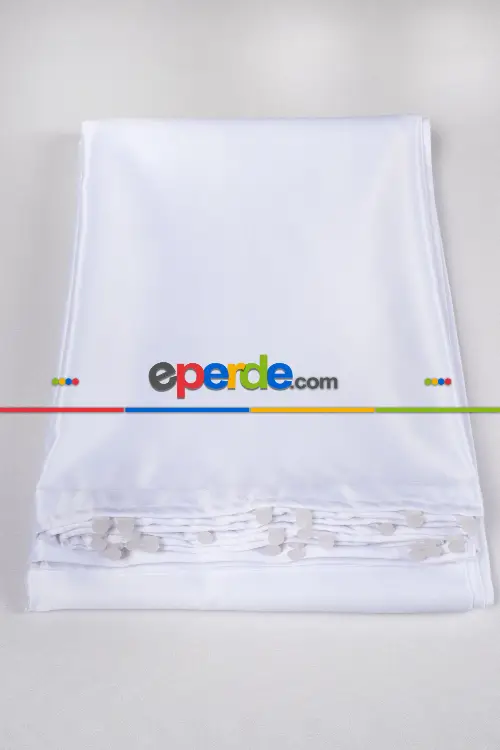 1.kalite Gramajlı Beyaz Saten Güneşlik Perde