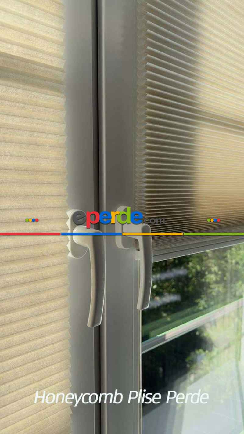 5 Renk Honeycomb Plise Perde, Kolay Montaj Sistemli, Cam Balkon Ve Pimapen İçin