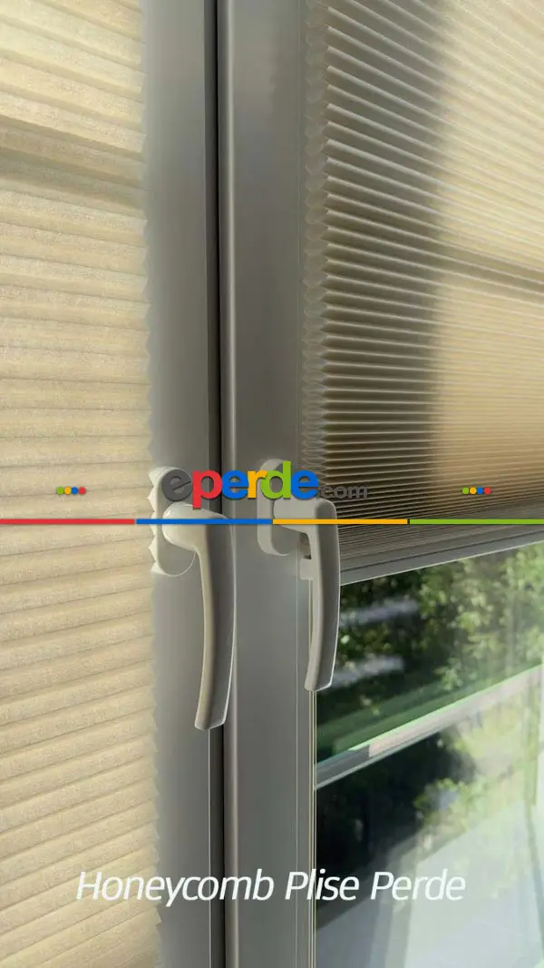 5 Renk Honeycomb Plise Perde, Kolay Montaj Sistemli, Cam Balkon Ve Pimapen İçin