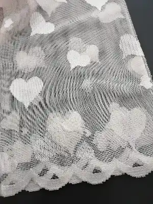 Roma Kalpli Çocuk Odası Örme Tül - Beyaz