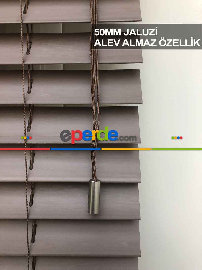 Mutfak Ahşap Jaluzi Perde- Vizon Rengi