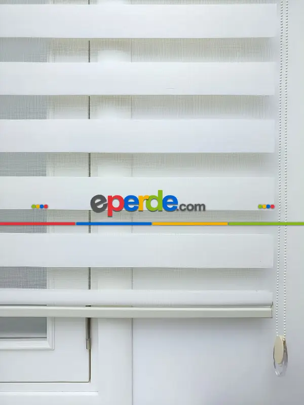 Açık Krem Mutfak Perdesi Zebra Perde Düz Seri- Krem Açık