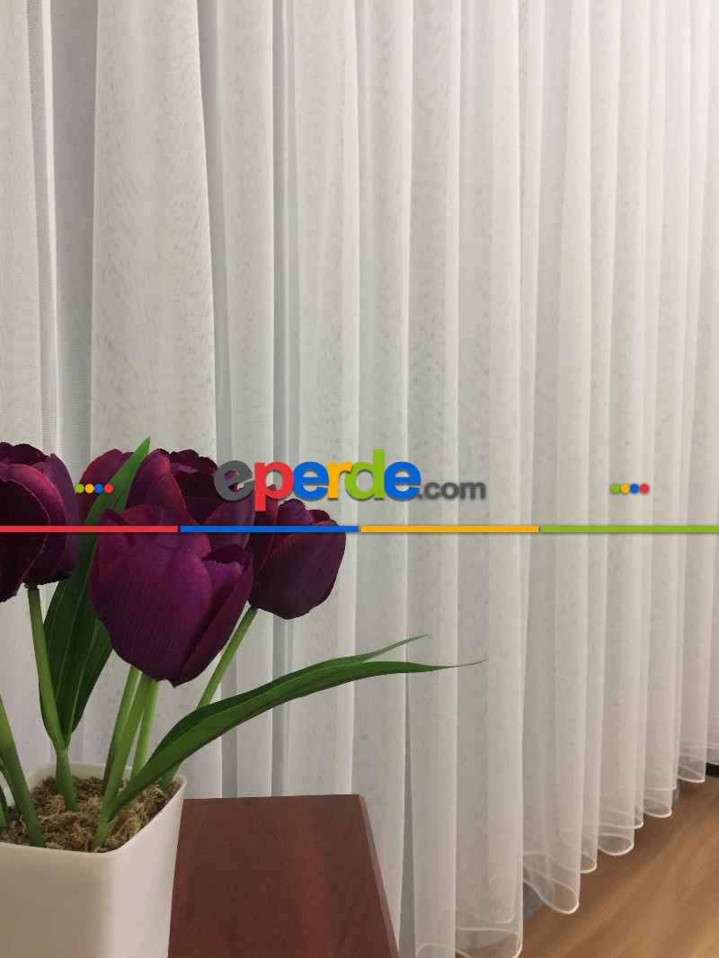 Brillant Düz Desensiz Model Tül Perde - Sade Tül - Ipeksi Düz Tül Perde