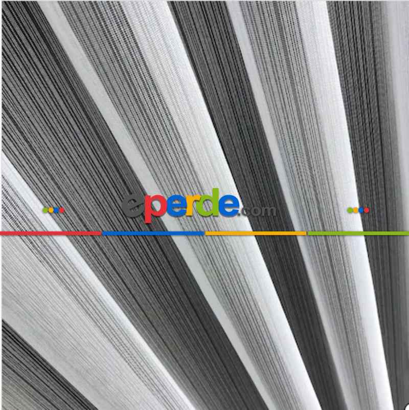 Mutfak - Brillant Çizgili Tül