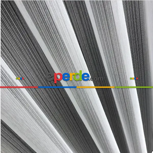 Yatak Odası - Brillant Çizgili Tül - Ütü İstemez