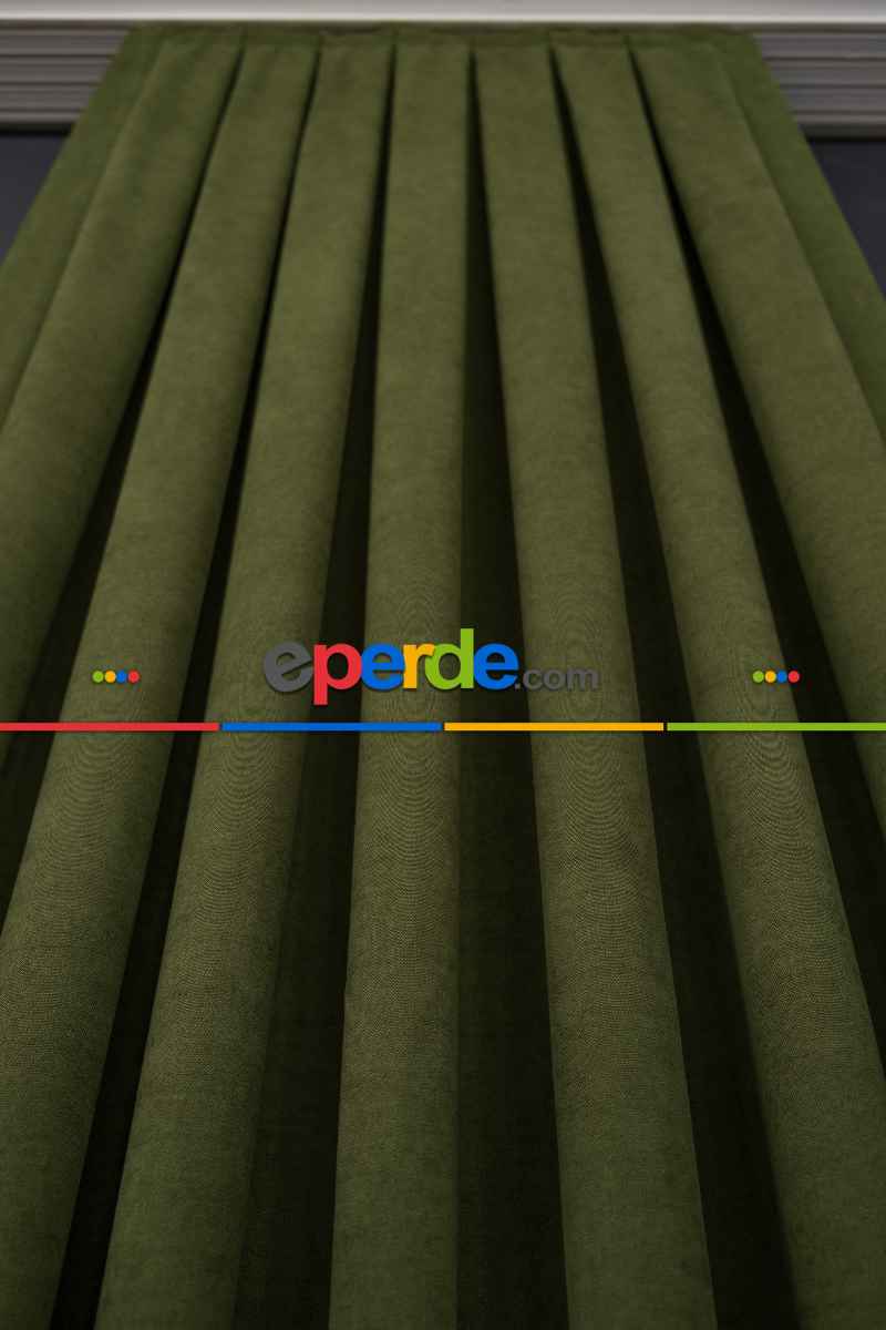 Mutfak - Çimen Yeşili Düz Fon Perde 852