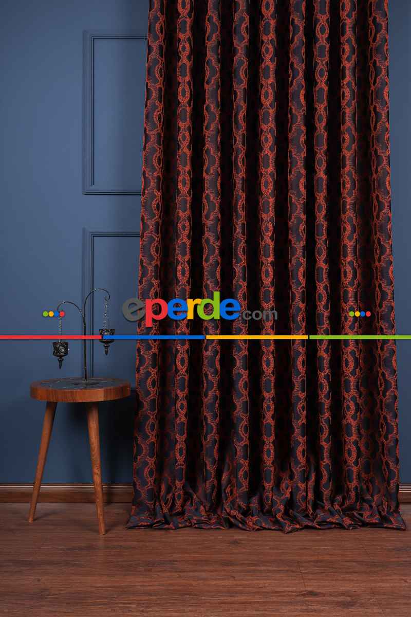 Yatak Odası Fon Perde - S Pile Dökümlü Jakar Dokuma Fon Perde
